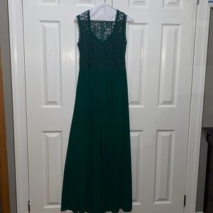 Miusol Women's Casual Deep- V Neck Sleeveless Vintage Wedding Maxi Dress